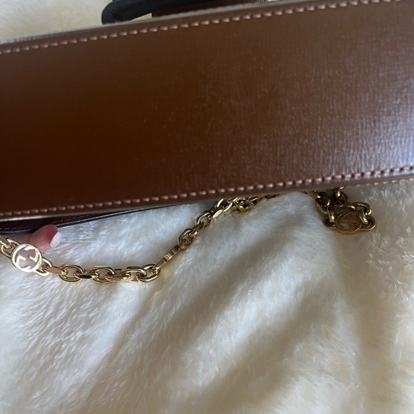 AUTHENTIC GUCCI  Horsebit 1955 leather & Coated Canvas crossbody - Picture 6 of 16